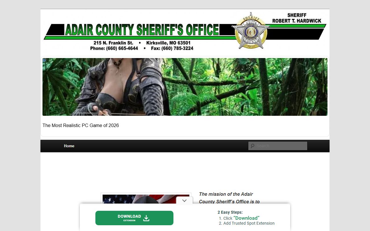Adair County Sheriff's Office website for police records
