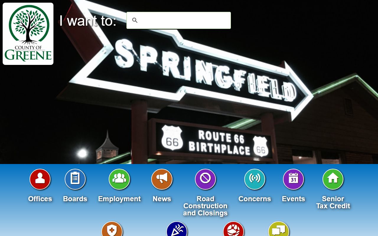 Greene County government portal for police records and public documents in Springfield Missouri