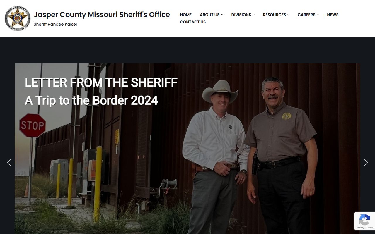 Jasper County Sheriff's Office main website for police records