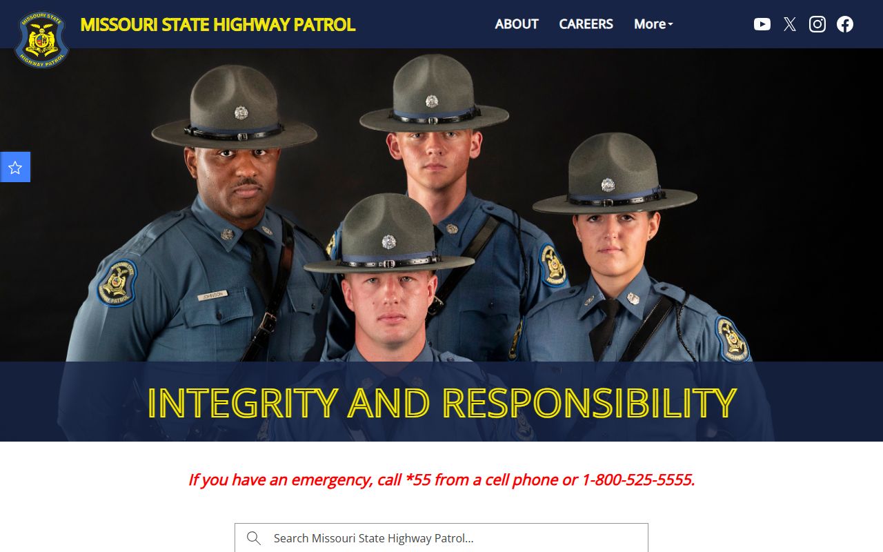 Missouri State Highway Patrol website used for Osage County major investigations and police records