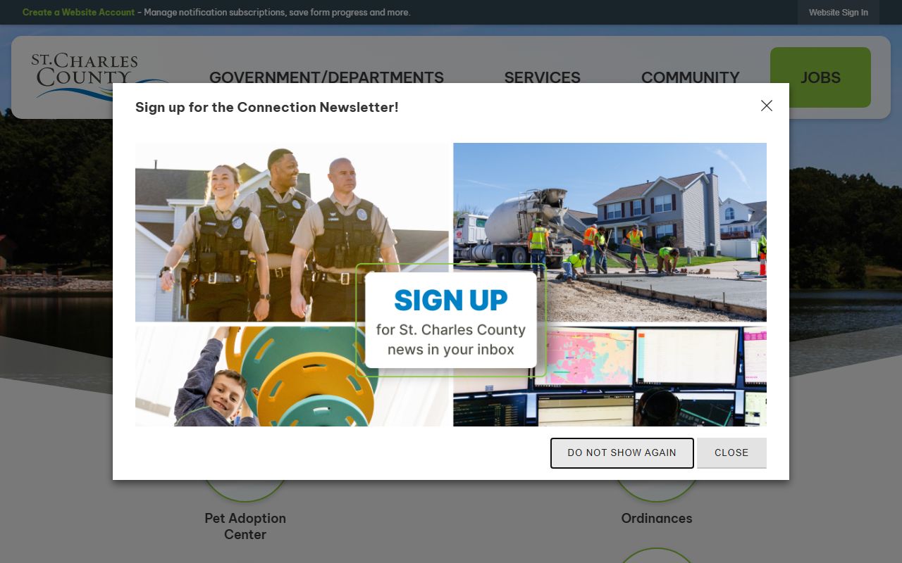 St. Charles County Missouri official website for police records and sheriff information